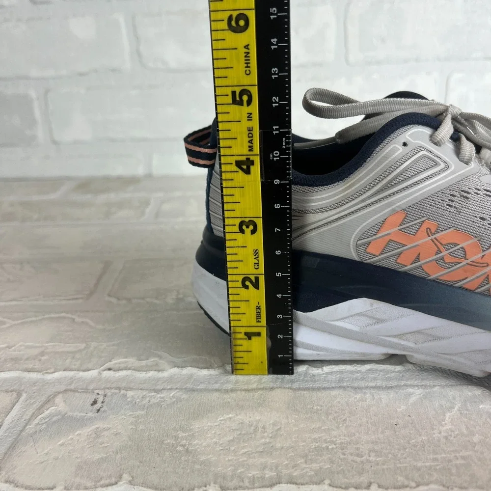 Hoka One One Bondi‎ 7 Sneakers Womens Running Shoes Lunar Rock Blue Cushioned